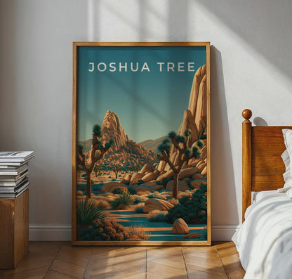 Joshua Tree Art Desert Landscape Poster - Travel Wall Art