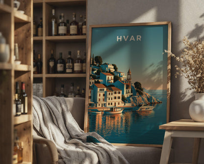Hvar Coastal Artwork Print - Travel Wall Art