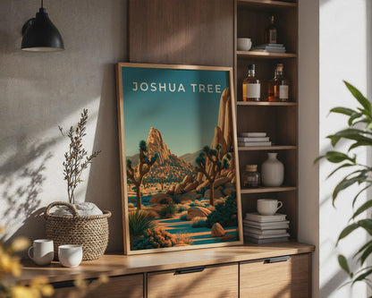 Joshua Tree Art Desert Landscape Poster - Travel Wall Art