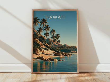 Hawaiian Landscape Tropical Wall Art Print - Travel Wall Art