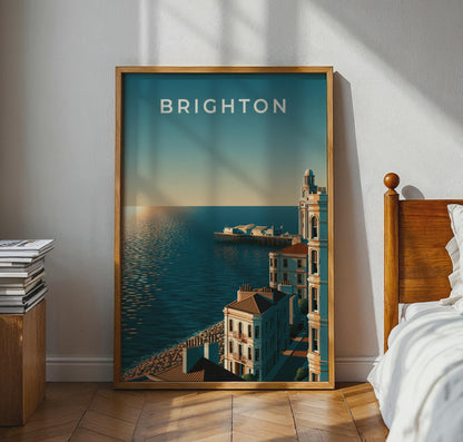 Brighton Coastal Wall Art Print - Travel Wall Art