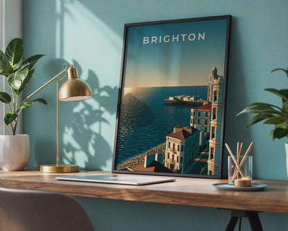 Brighton Coastal Wall Art Print - Travel Wall Art