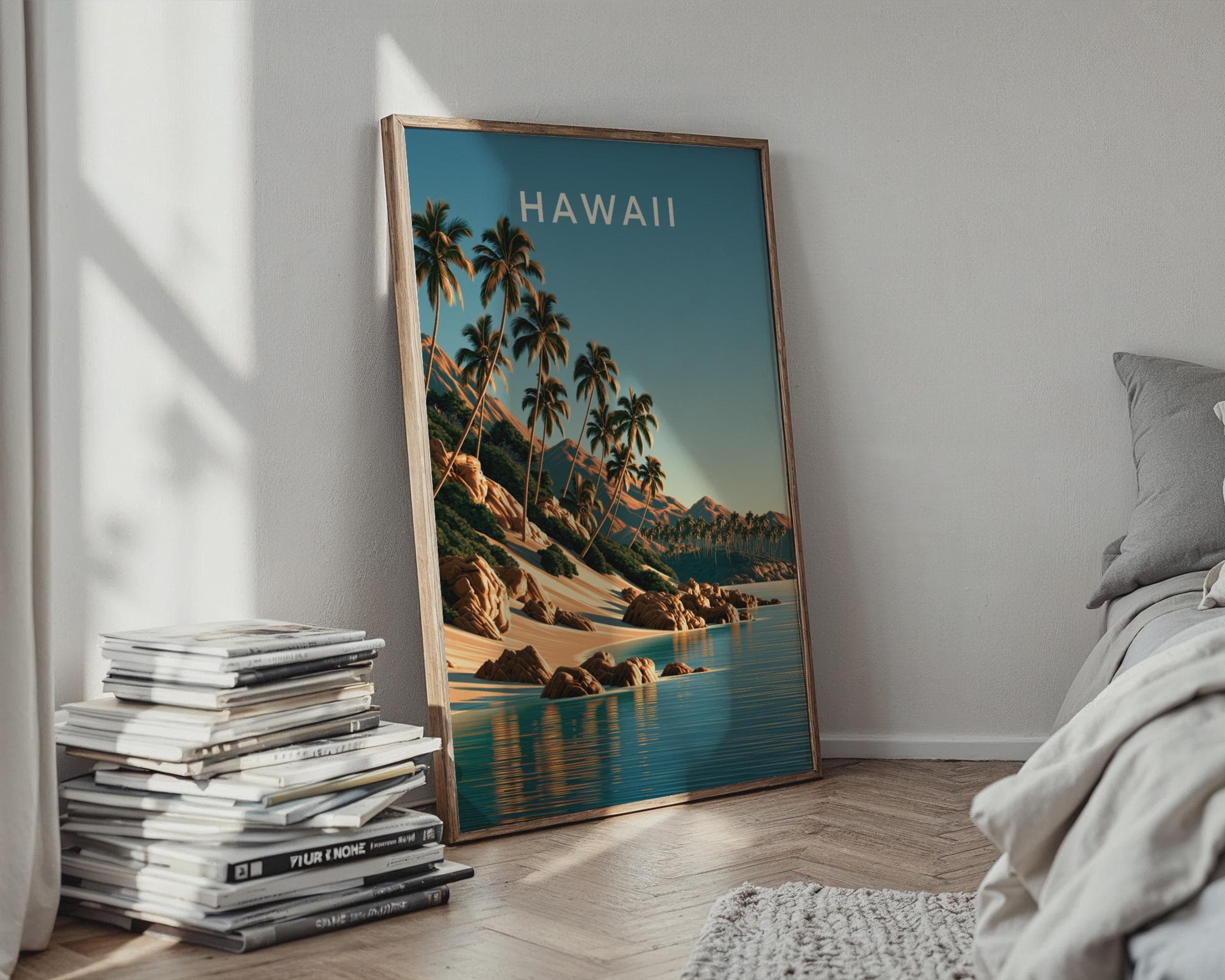 Hawaiian Landscape Tropical Wall Art Print - Travel Wall Art