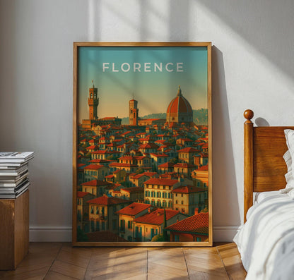 Florence Cityscape Artwork Print - Travel Wall Art