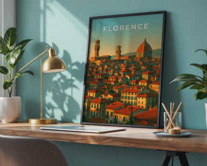 Florence Cityscape Artwork Print - Travel Wall Art