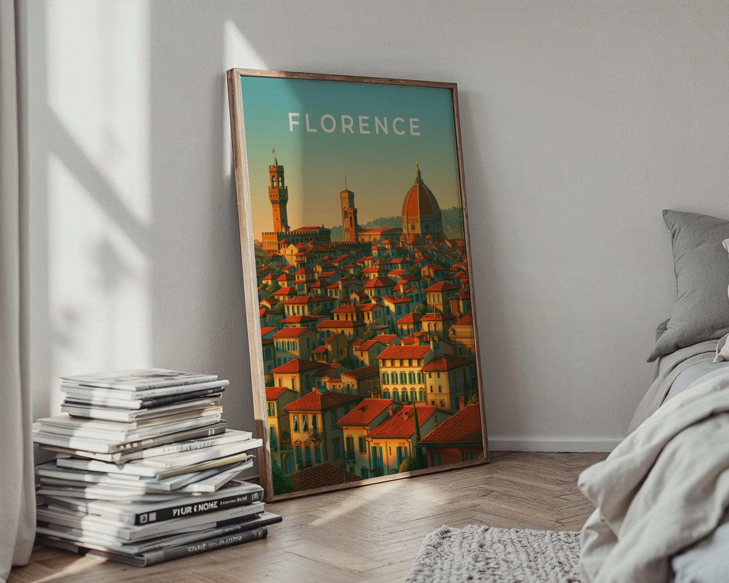 Florence Cityscape Artwork Print - Travel Wall Art