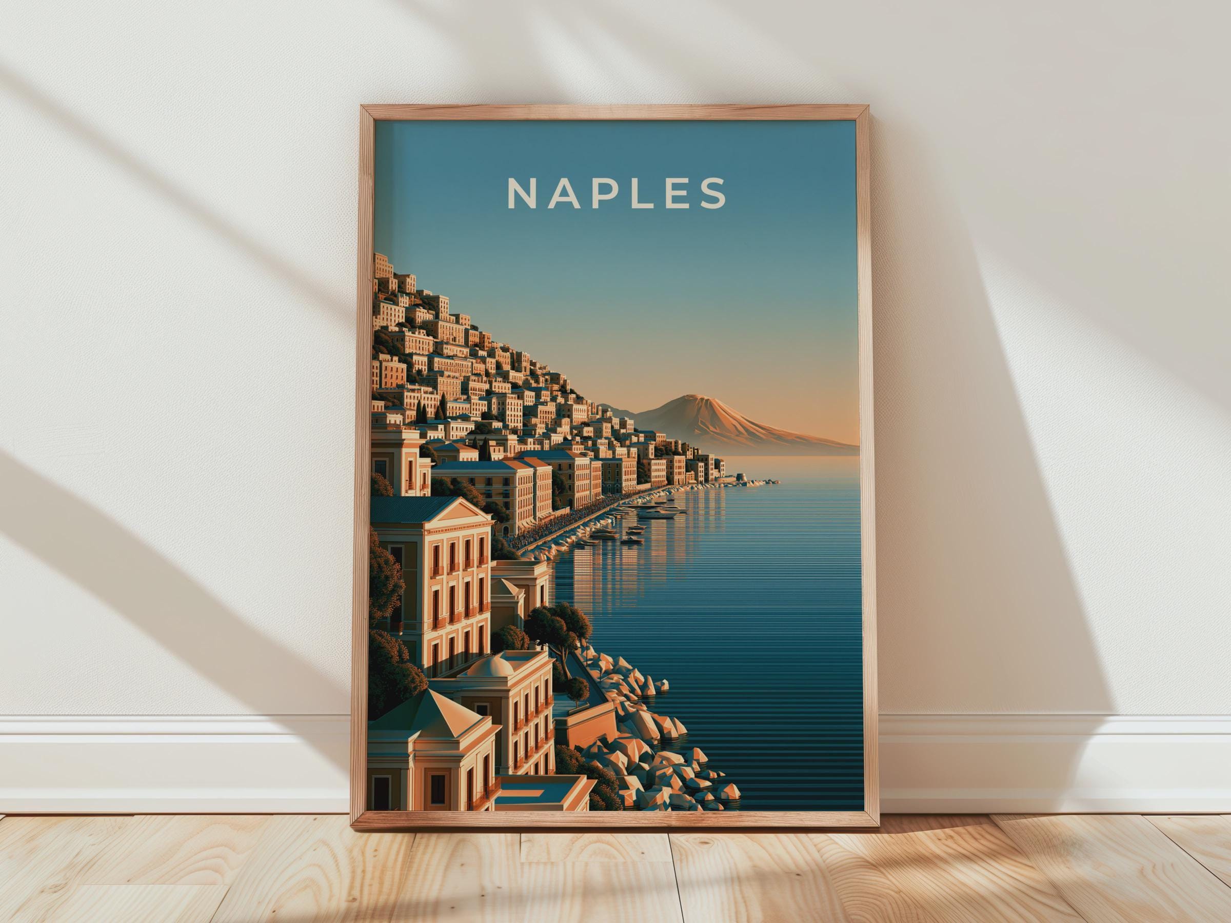 Coastal City Art Naples Print Modern Wall Art - Travel Wall Art