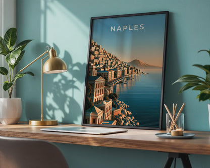 Coastal City Art Naples Print Modern Wall Art - Travel Wall Art