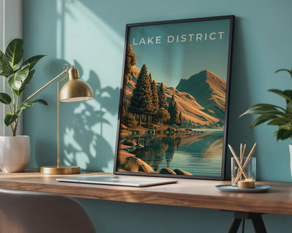 Lake District Landscape Poster Nature Print Wall Art - Travel Wall Art