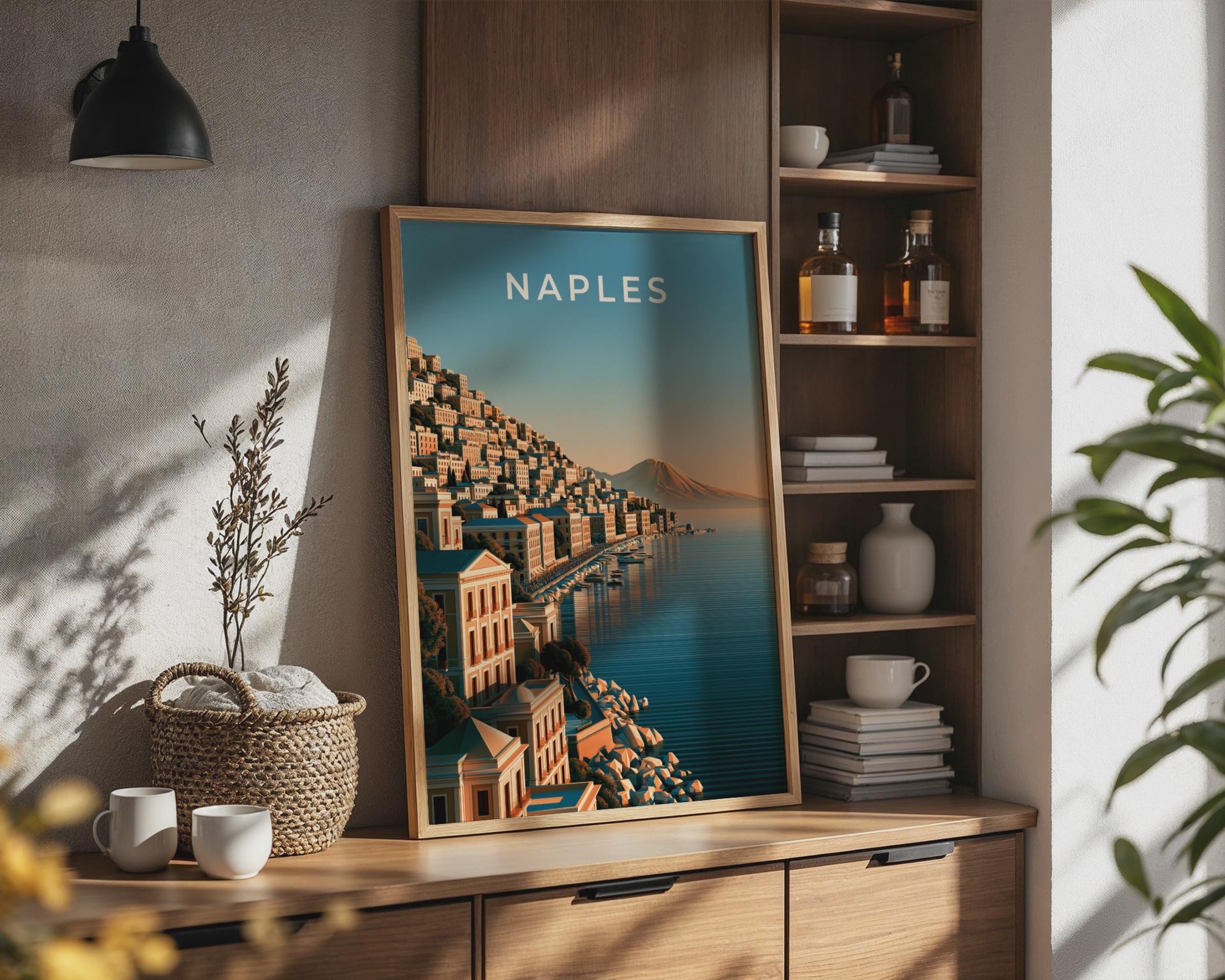Coastal City Art Naples Print Modern Wall Art - Travel Wall Art