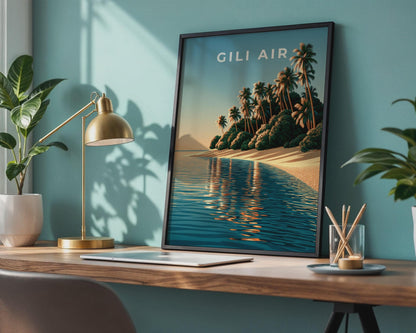 Gili Air Tropical Beach Print Ocean Wall Art - Travel Wall Art