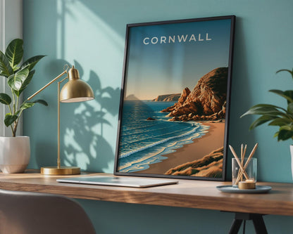 Cornwall Coastal Print Seascape Wall Art - Travel Wall Art