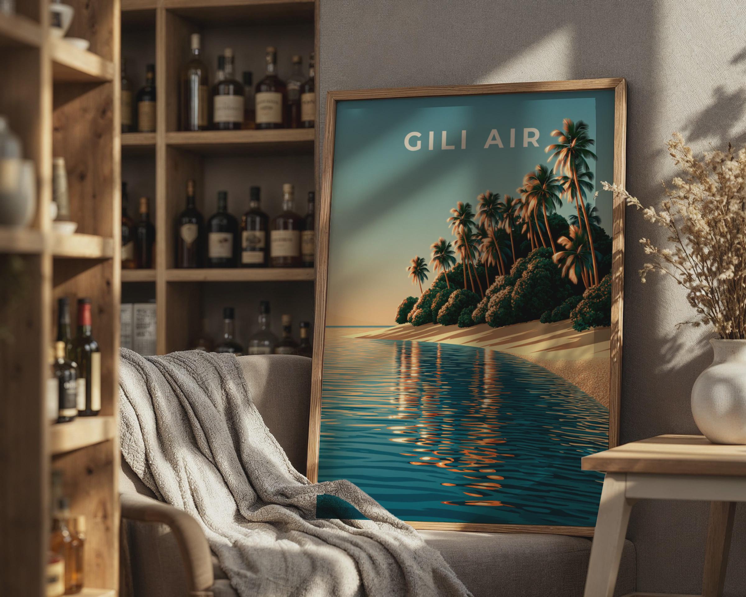 Gili Air Tropical Beach Print Ocean Wall Art - Travel Wall Art