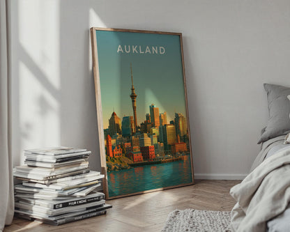 Auckland Skyline Modern Wall Art Print - Travel Wall Art
