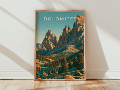 Dolomites Mountain Landscape Art Print - Travel Wall Art