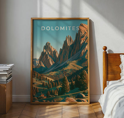 Dolomites Mountain Landscape Art Print - Travel Wall Art