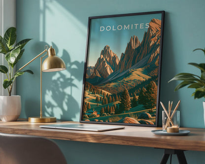 Dolomites Mountain Landscape Art Print - Travel Wall Art