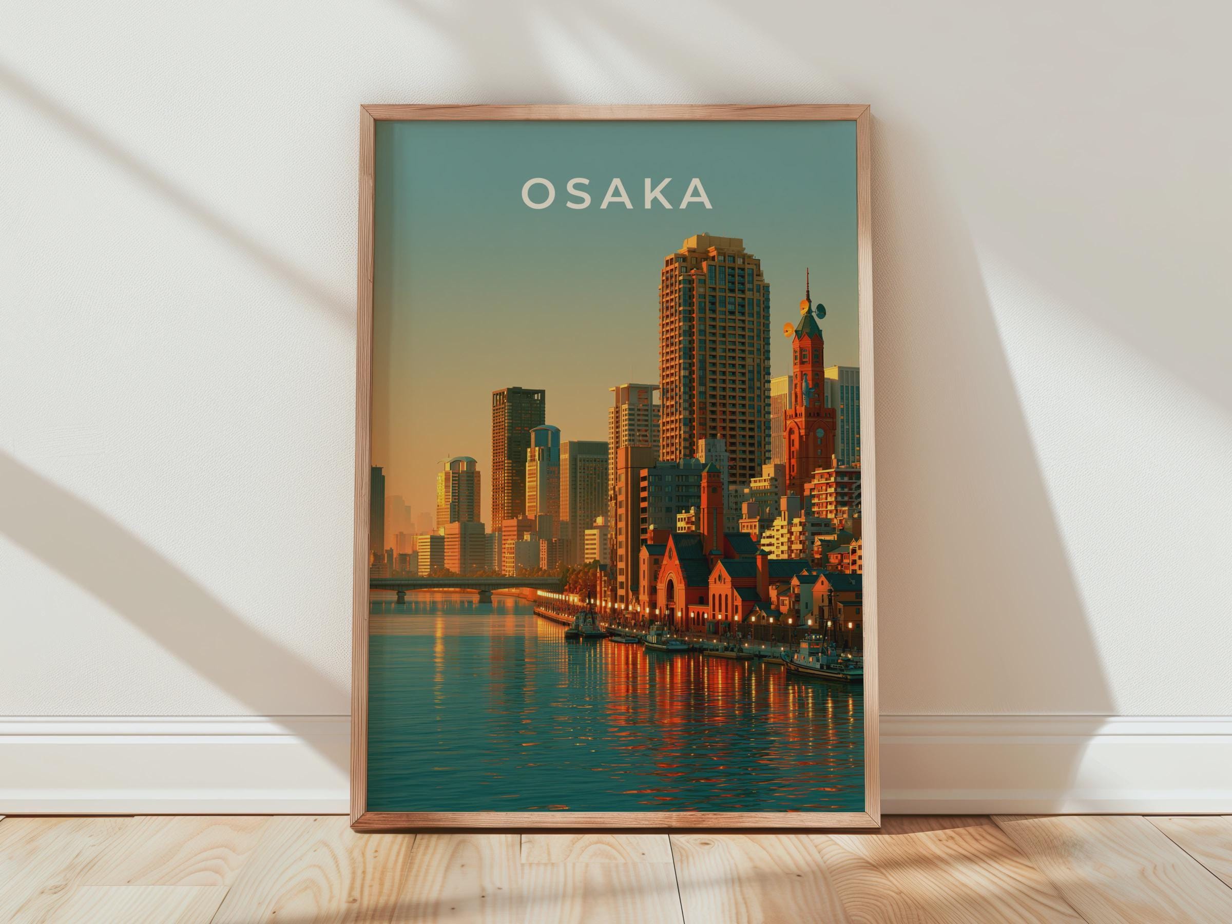 Osaka Cityscape Wall Art Print - Travel Wall Art