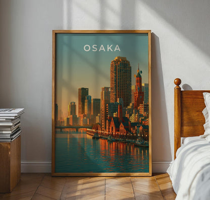 Osaka Cityscape Wall Art Print - Travel Wall Art