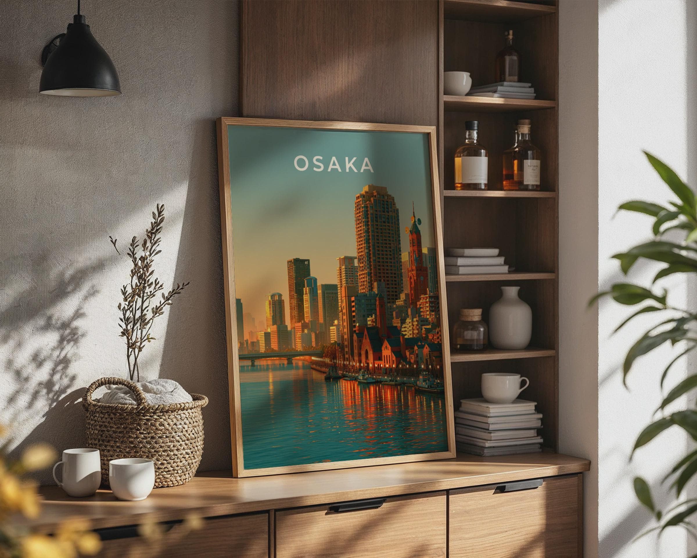 Osaka Cityscape Wall Art Print - Travel Wall Art