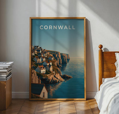Cornwall Coastal Landscape Poster - Travel Wall Art