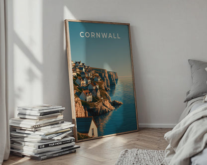 Cornwall Coastal Landscape Poster - Travel Wall Art