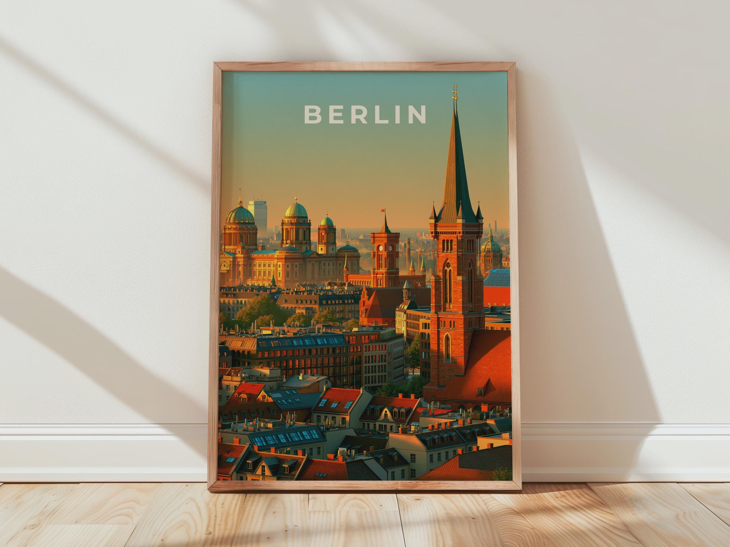 Berlin Cityscape Poster Urban Wall Art - Travel Wall Art