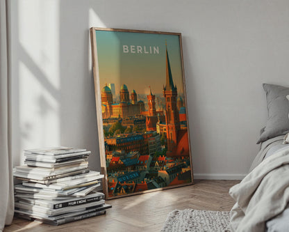 Berlin Cityscape Poster Urban Wall Art - Travel Wall Art