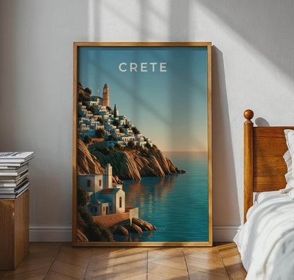Crete Coastal Landscape Wall Art Print - Travel Wall Art
