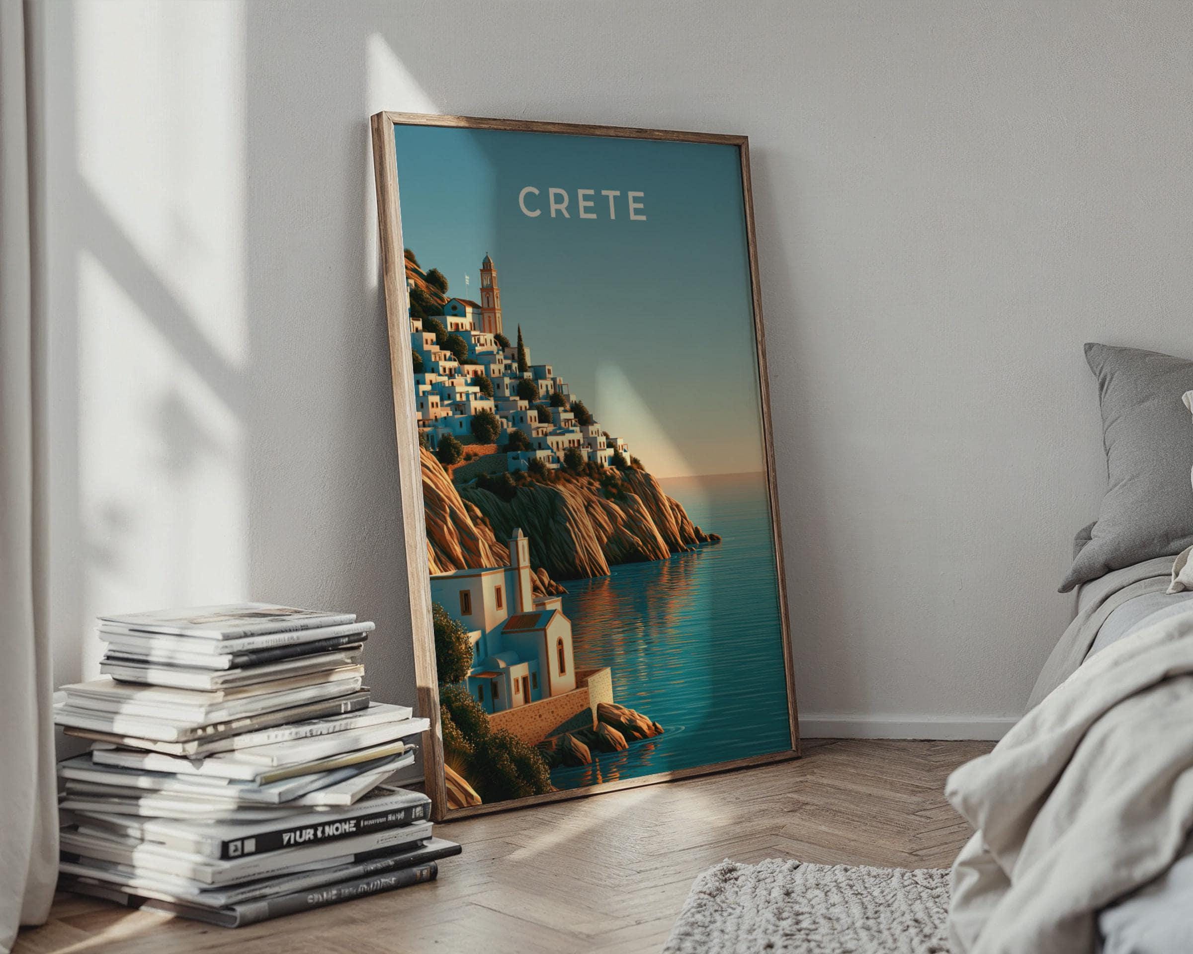 Crete Coastal Landscape Wall Art Print - Travel Wall Art