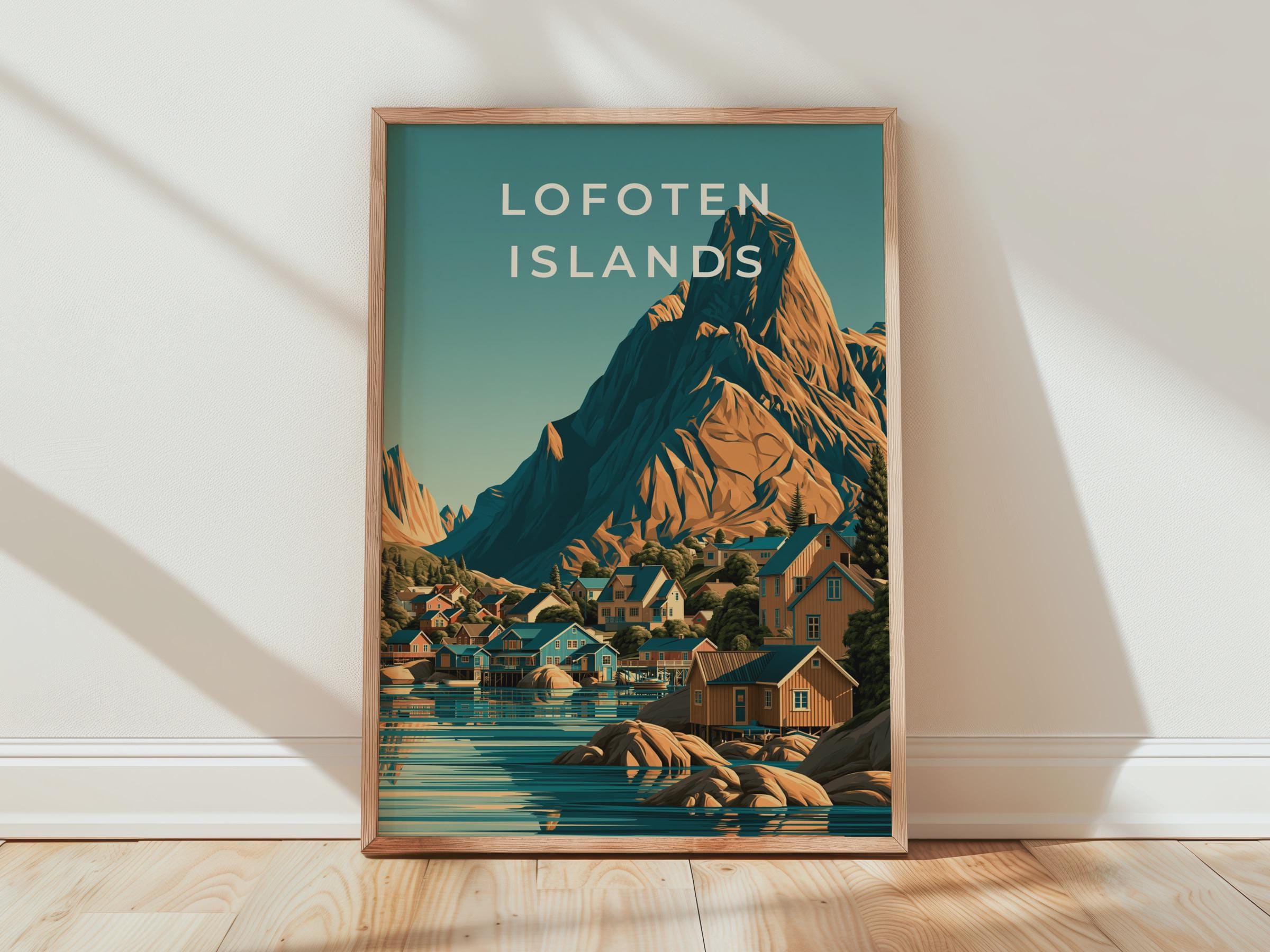 Lofoten Islands Norwegian Landscape Poster - Travel Wall Art