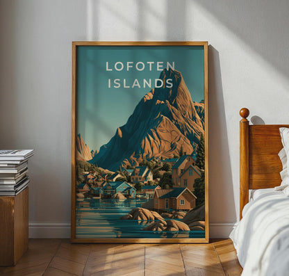 Lofoten Islands Norwegian Landscape Poster - Travel Wall Art