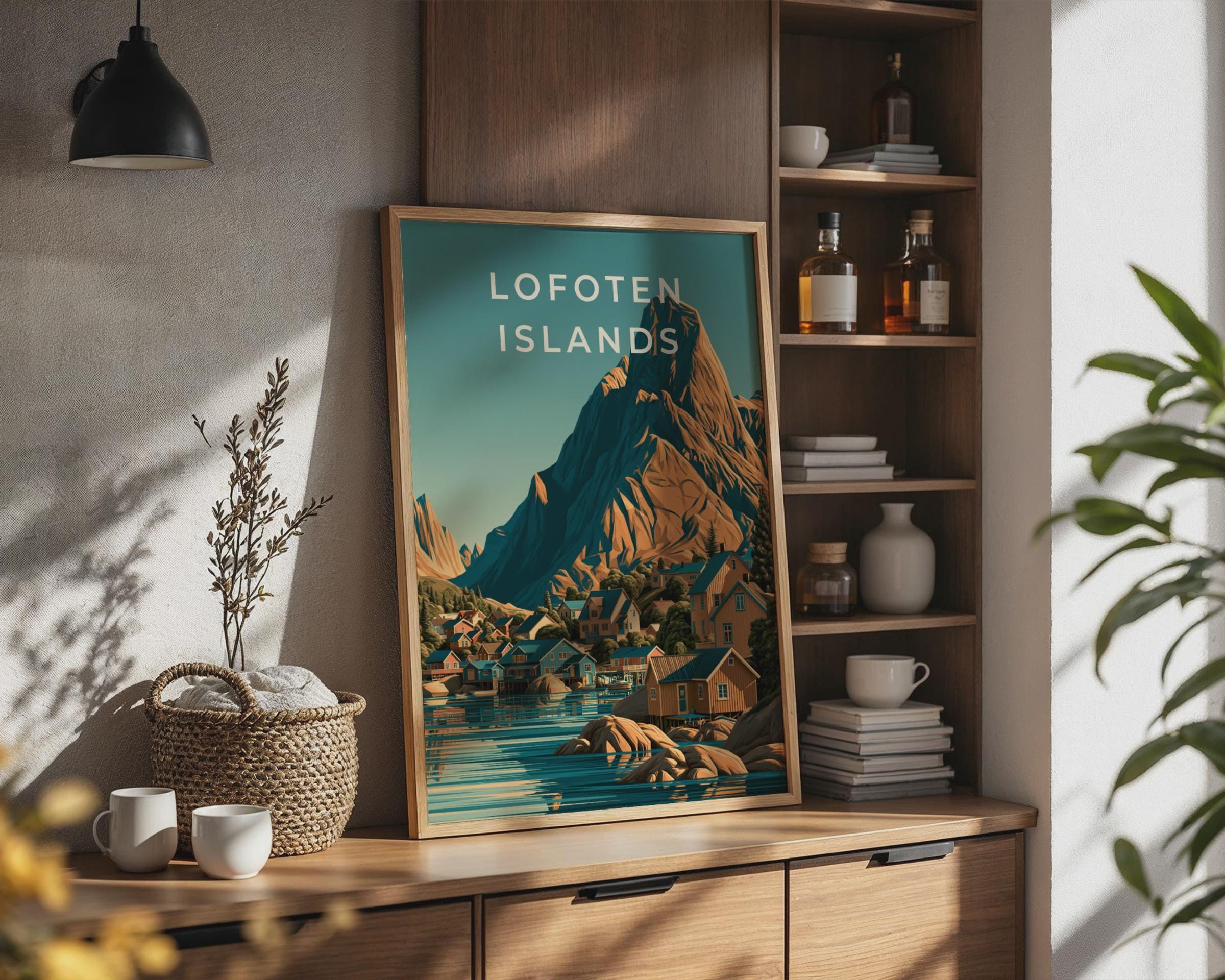Lofoten Islands Norwegian Landscape Poster - Travel Wall Art