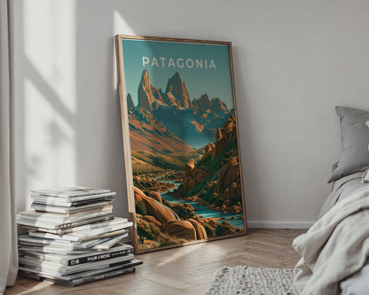 Patagonia Landscape Vintage Poster Art Print - Travel Wall Art