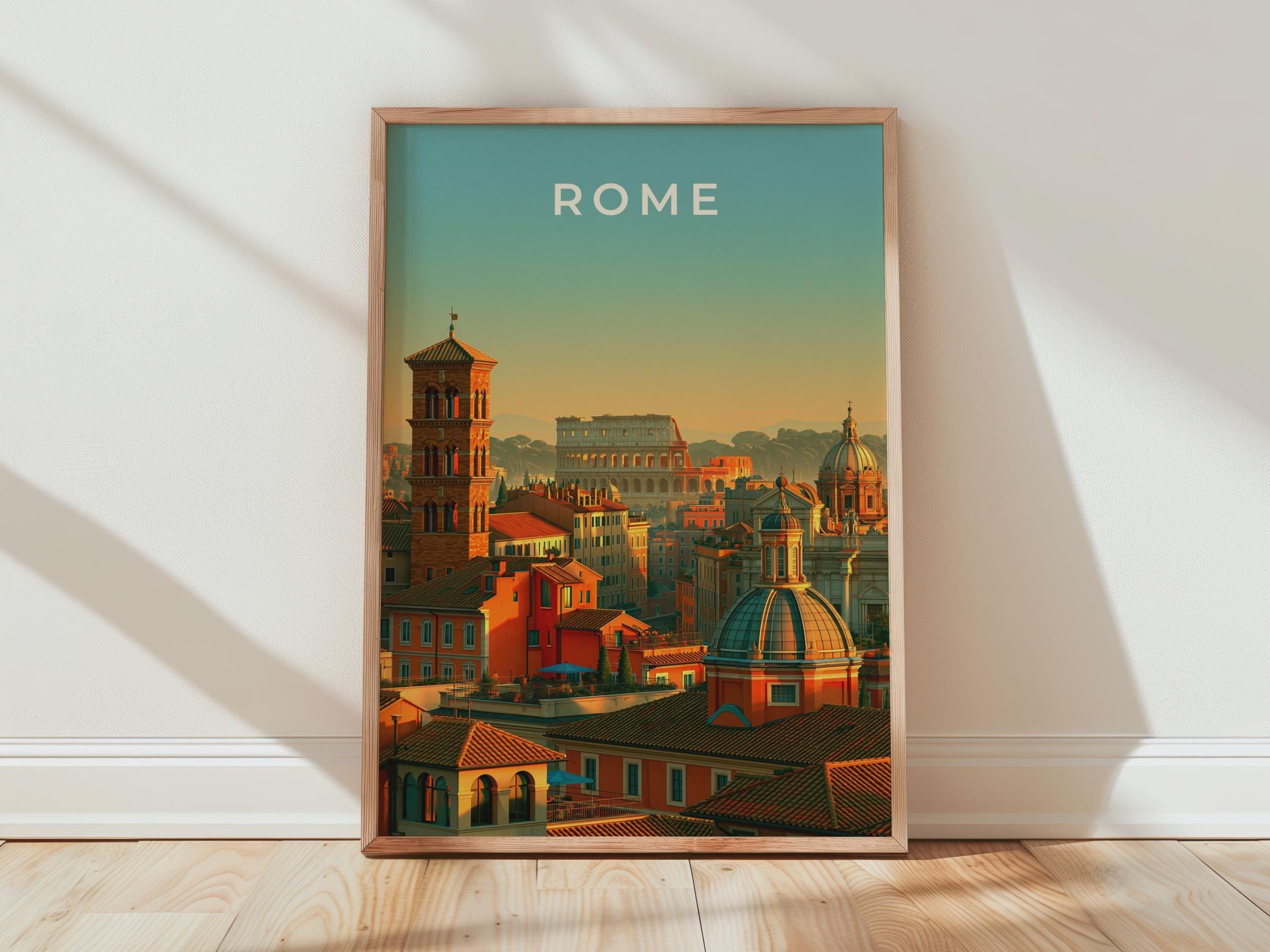 Rome Cityscape Wall Art Print - Travel Wall Art