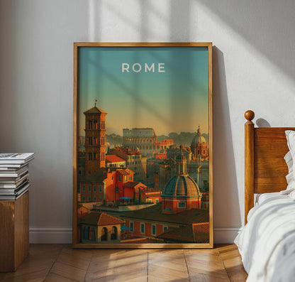 Rome Cityscape Wall Art Print - Travel Wall Art