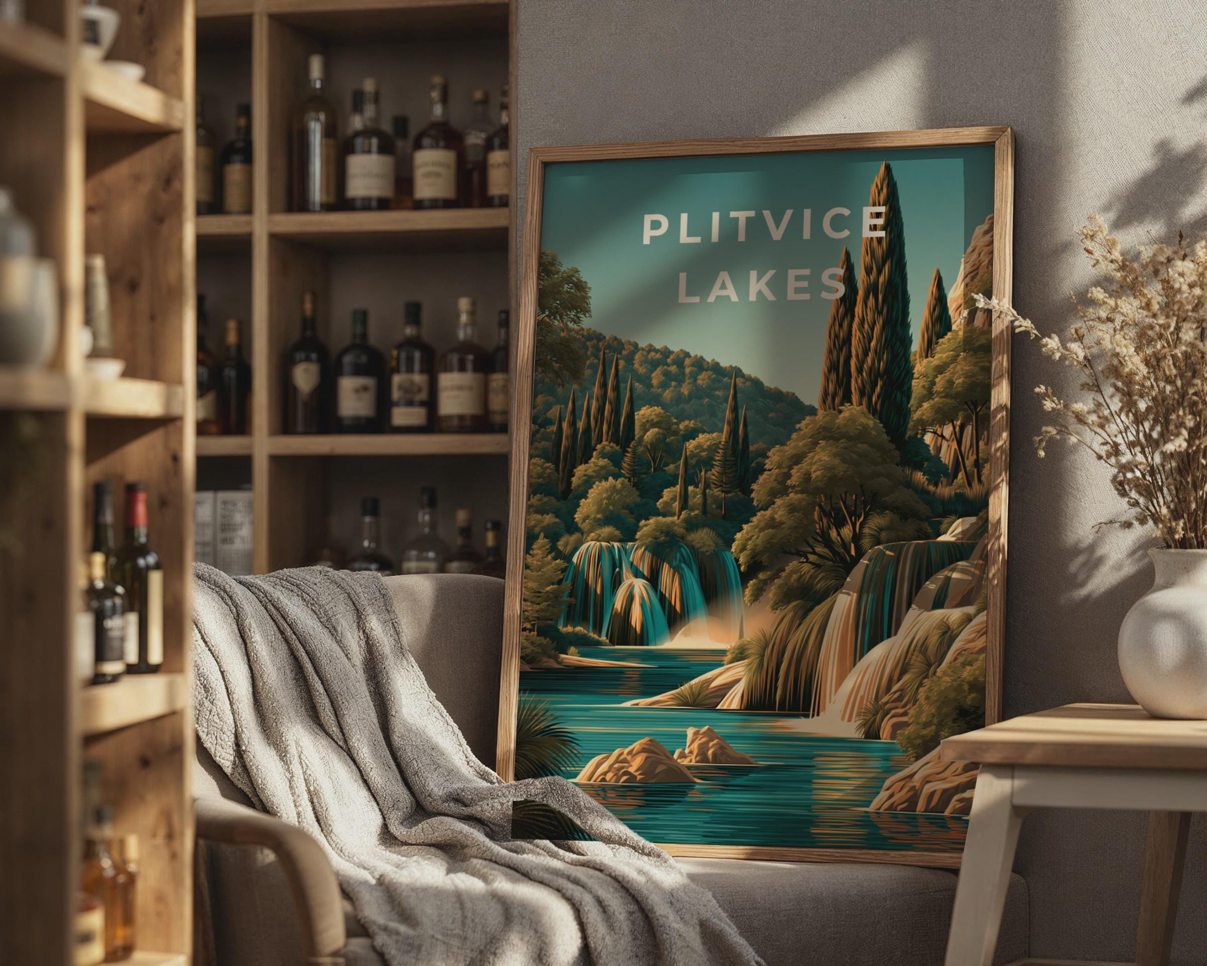 Plitvice Lakes Nature Wall Art Print - Travel Wall Art