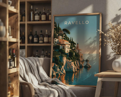 Ravello Coastal Town Landscape Print - Travel Wall Art