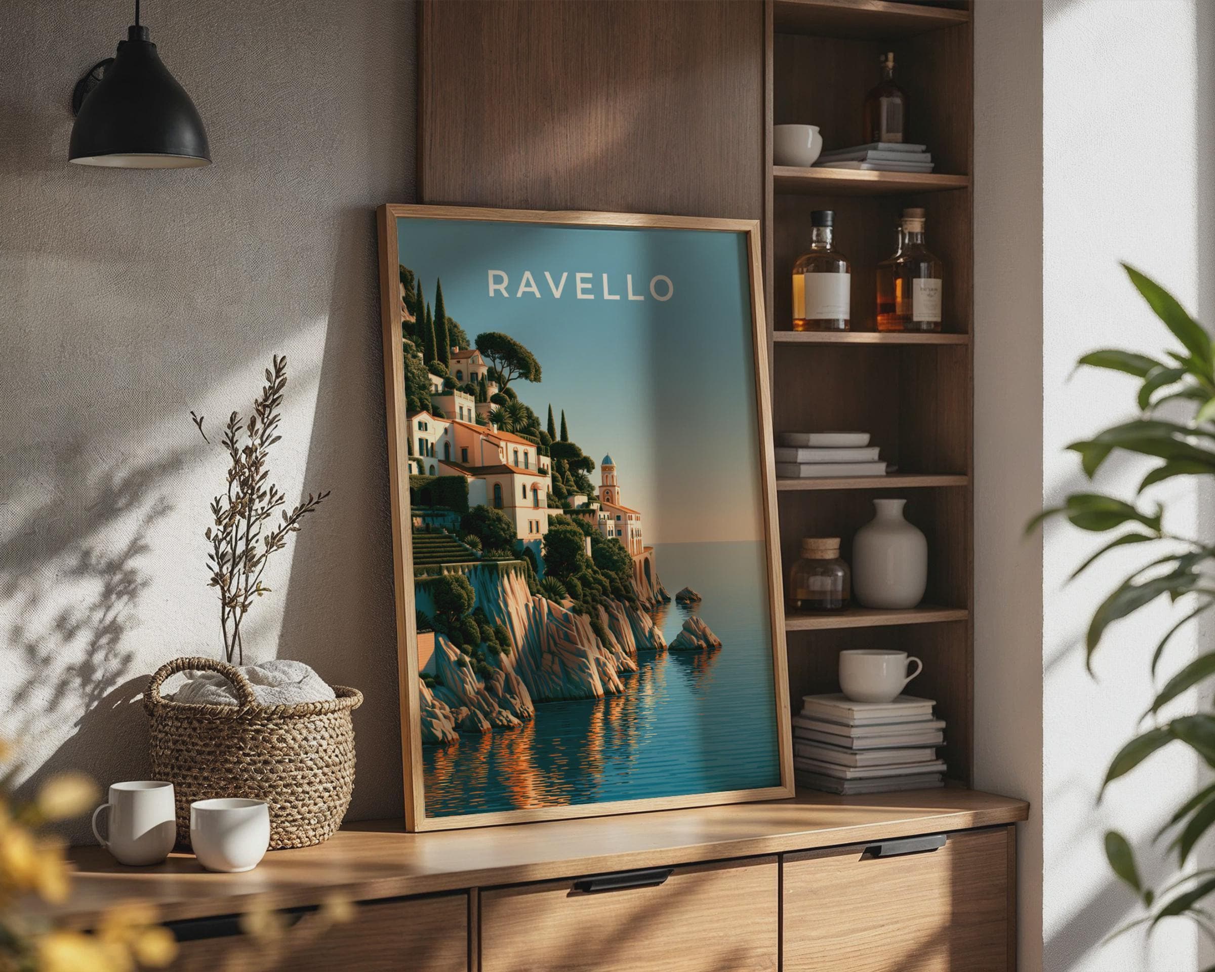 Ravello Coastal Town Landscape Print - Travel Wall Art