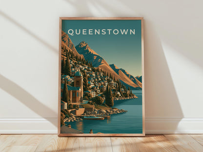 Queenstown Mountain Landscape Wall Art - Travel Wall Art