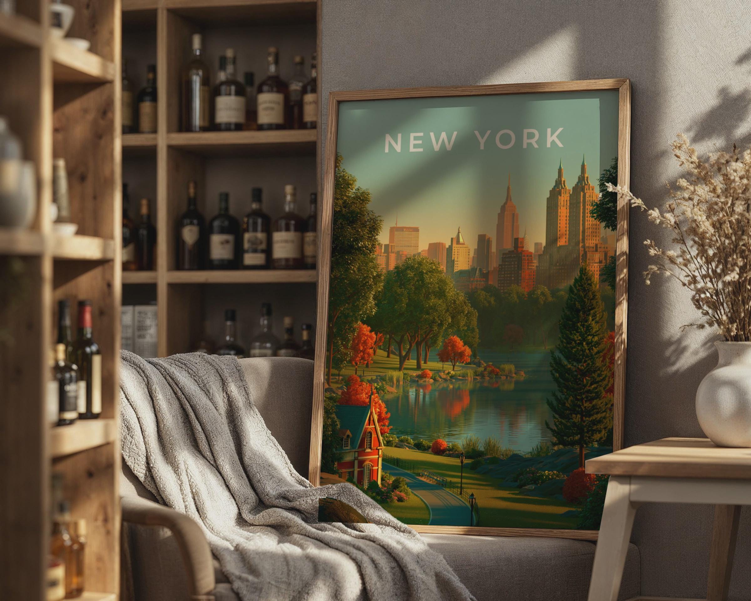New York City Skyline Art Print - Travel Wall Art