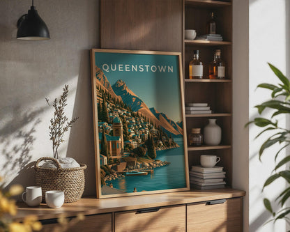 Queenstown Mountain Landscape Wall Art - Travel Wall Art