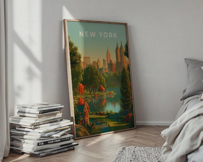 New York City Skyline Art Print - Travel Wall Art
