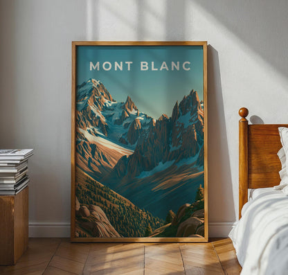 Mont Blanc Landscape Art Poster - Travel Wall Art