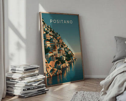 Positano Coastal Art Print - Travel Wall Art