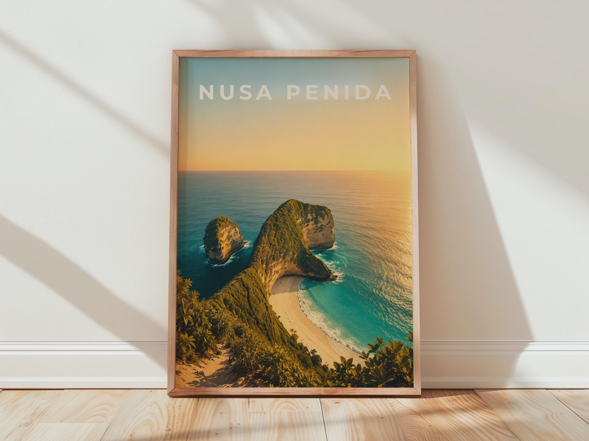 Nusa Penida Tropical Travel Poster Landscape Wall Art - Travel Wall Art
