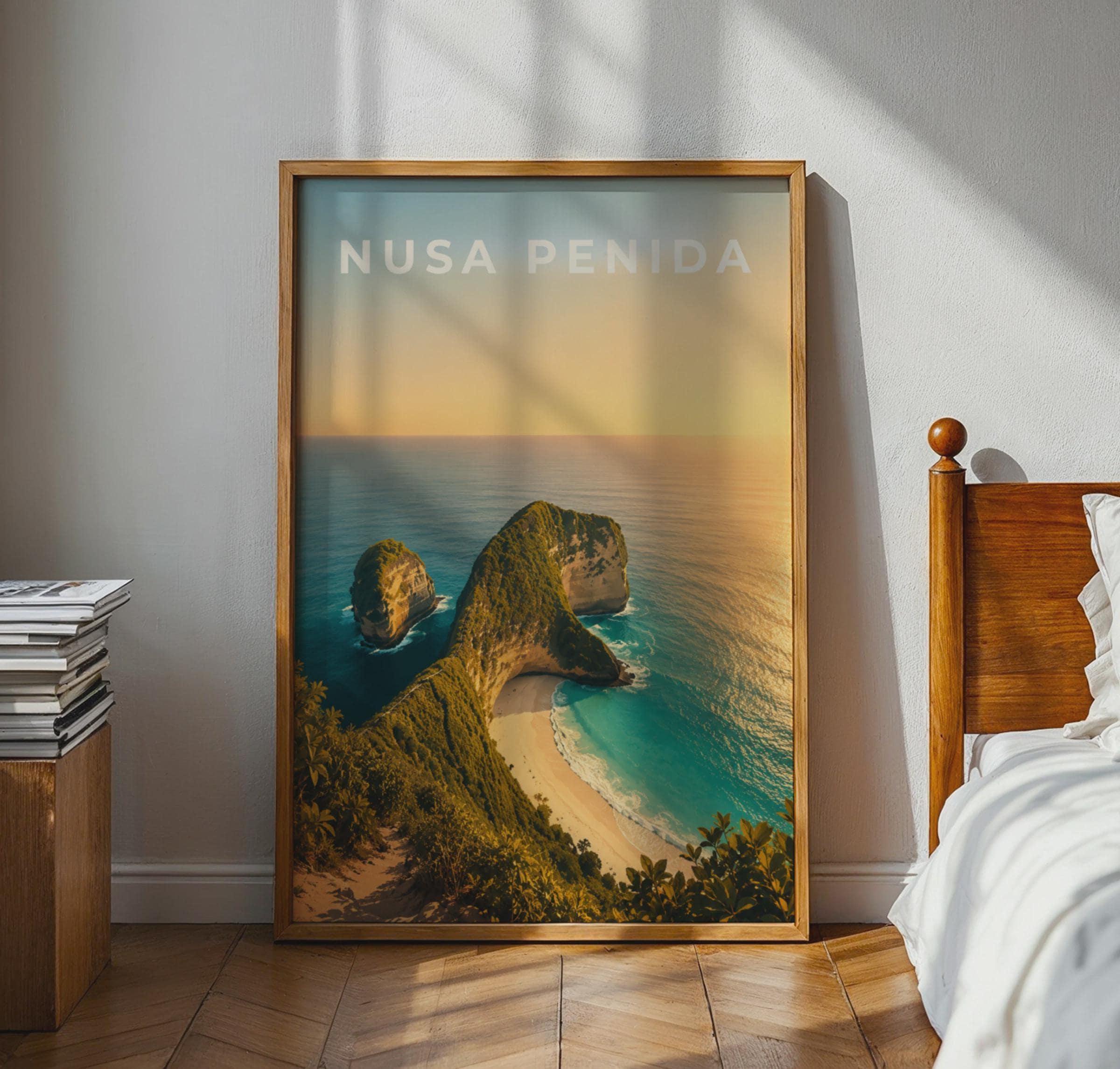 Nusa Penida Tropical Travel Poster Landscape Wall Art - Travel Wall Art