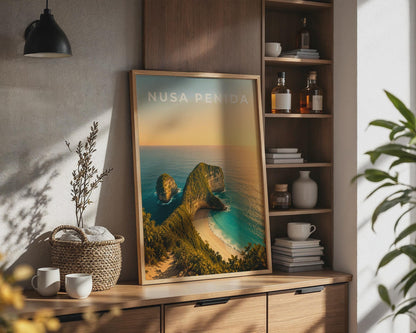 Nusa Penida Tropical Travel Poster Landscape Wall Art - Travel Wall Art