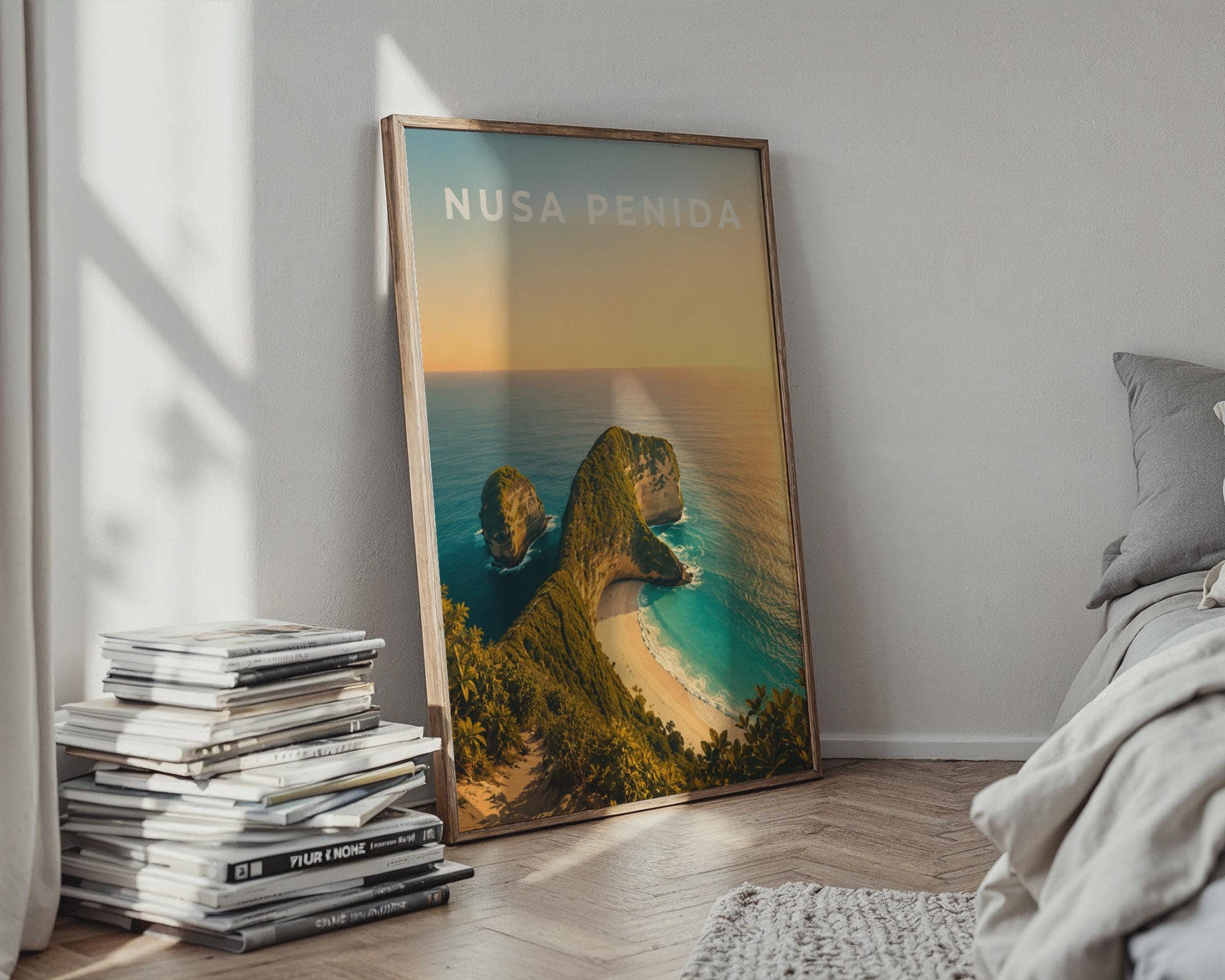 Nusa Penida Tropical Travel Poster Landscape Wall Art - Travel Wall Art