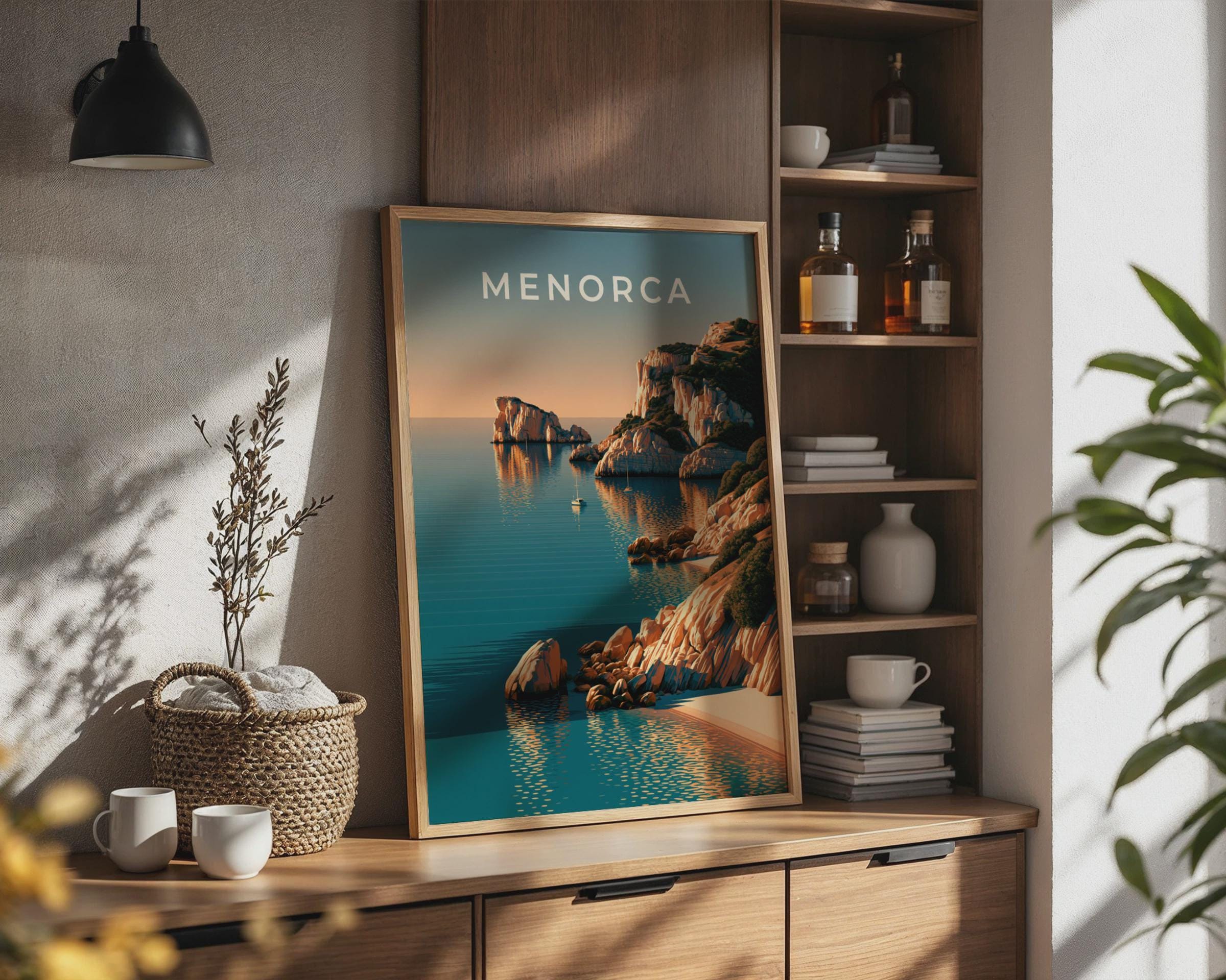 Menorca Coastal Scene Art Print - Travel Wall Art